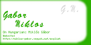 gabor miklos business card