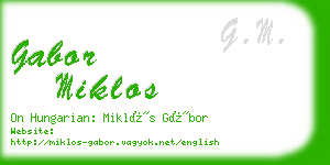 gabor miklos business card